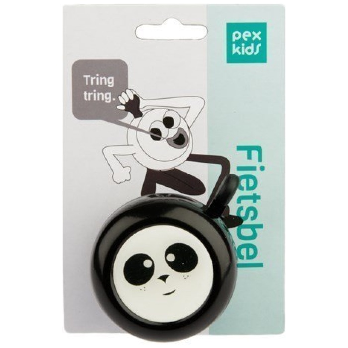 Pexkids fietsbel Panda zwart-wit - Afbeelding 2