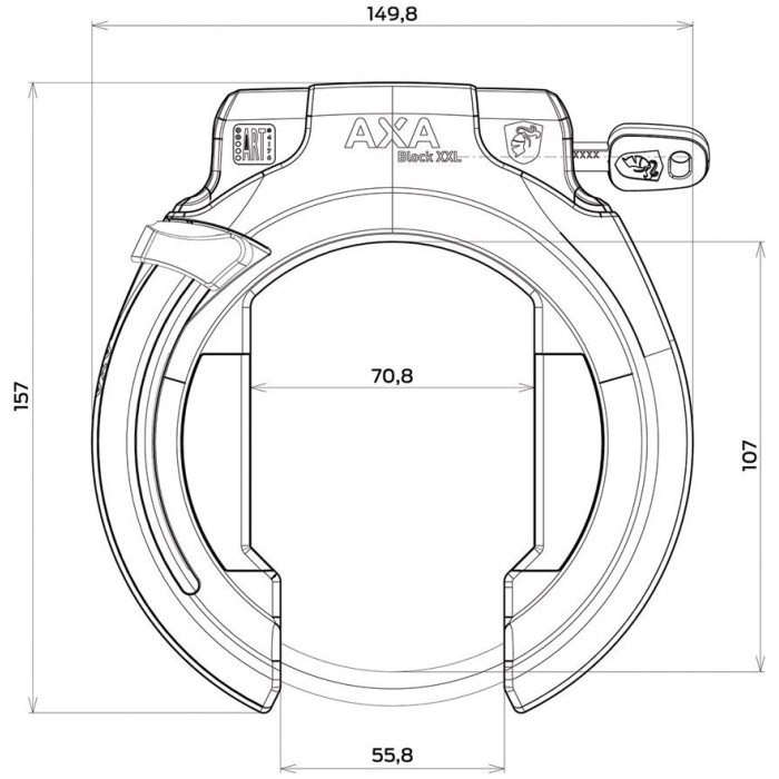 Axa Block XXL ringslot - Afbeelding 2