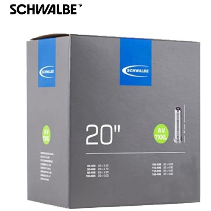 Schwalbe binnenband AV7XXL Fatbike 20 x 3.50 - 4.80 av 40-90/120-406 - Afbeelding 2