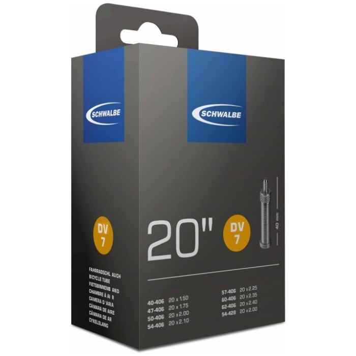 Schwalbe binnenband 20 inch DV7 40mm-40/62-406 - Afbeelding 2