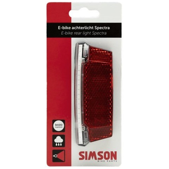 Simson achterlicht Spectra bagagedrager E-bike 6-48V