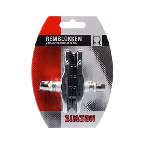 Simson 00 Cartridge Remschoenen V-Brake 72mm - Afbeelding 2