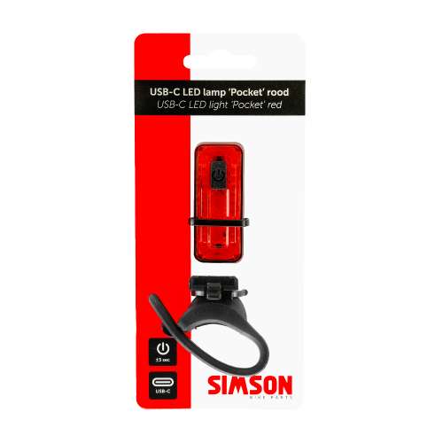 Simson achterlicht Pocket USB-C rood - Afbeelding 6