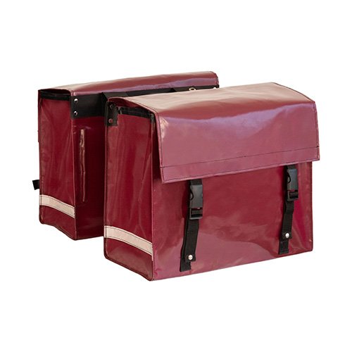 Beck Dubbele fietstas Nostalgic 46L Burgundy
