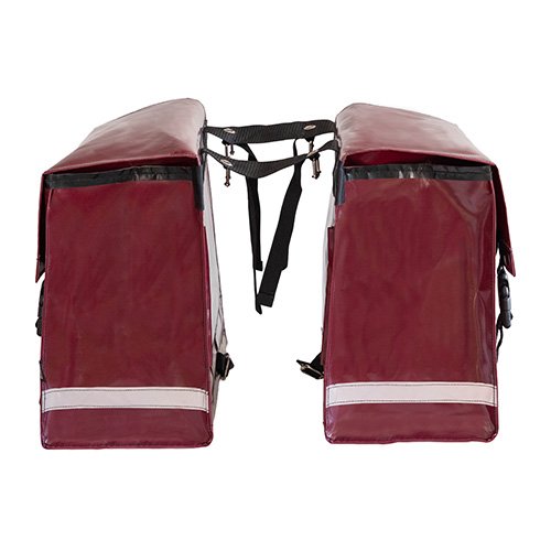 Beck Dubbele fietstas Nostalgic 46L Burgundy - Afbeelding 3