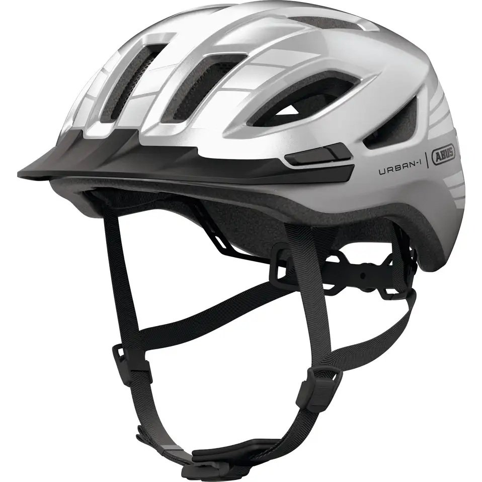 Abus helm Urban-I 4.0 signal silver-L 57-61cm - Afbeelding 2